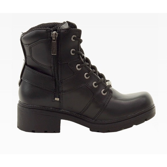 HARLEY-DAVIDSON Footwear Women's JOCELYN Black Leather Motorcycle Boots SIZE: 8 - Picture 6 of 10